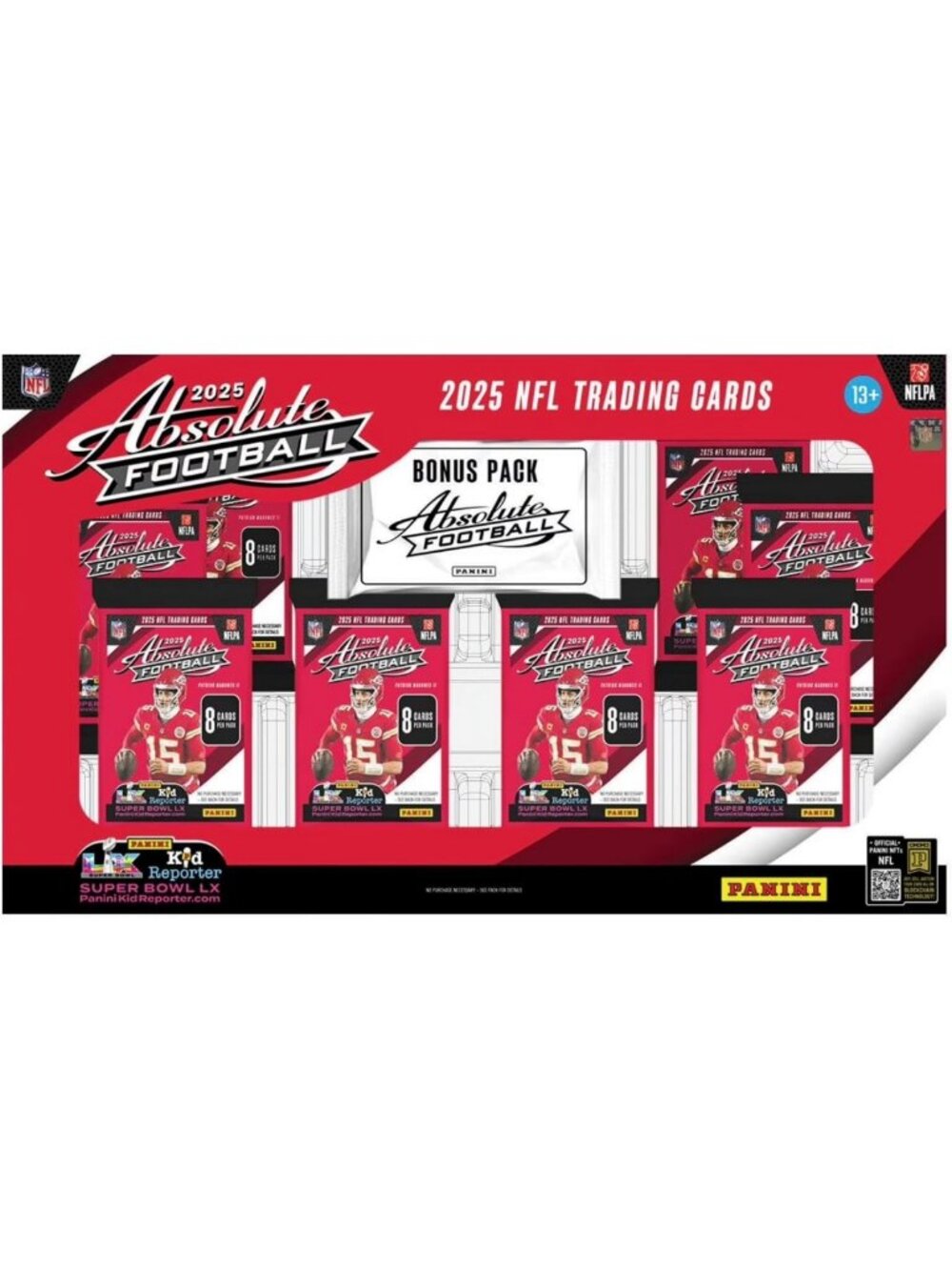 2025 Football Trading Card Box - Absolute Jumbos Memorabilia Card Included!